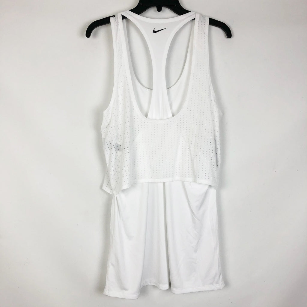 Nike Womens Sport Mesh Reversible Dress Small White Racerback Swim Cover-Up NWT