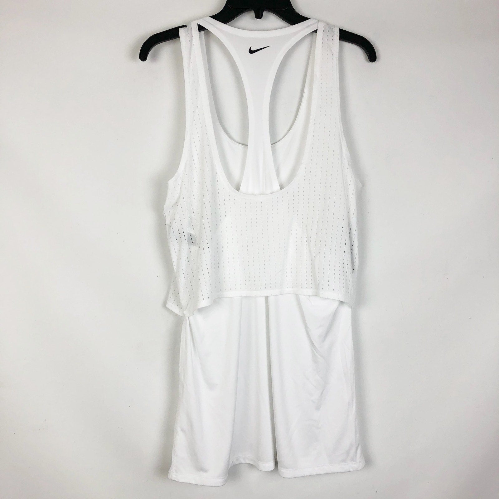 Nike Womens Sport Mesh Reversible Dress Small White Racerback Swim Cover-Up NWT