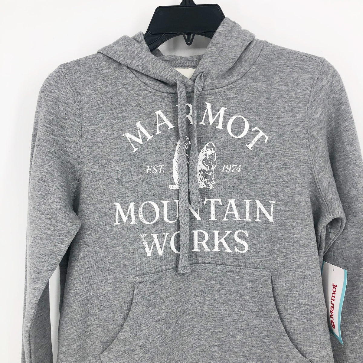 Marmot Women's Critter Mountain Hoodie Sweatshirt XS Grey Pullover NWT