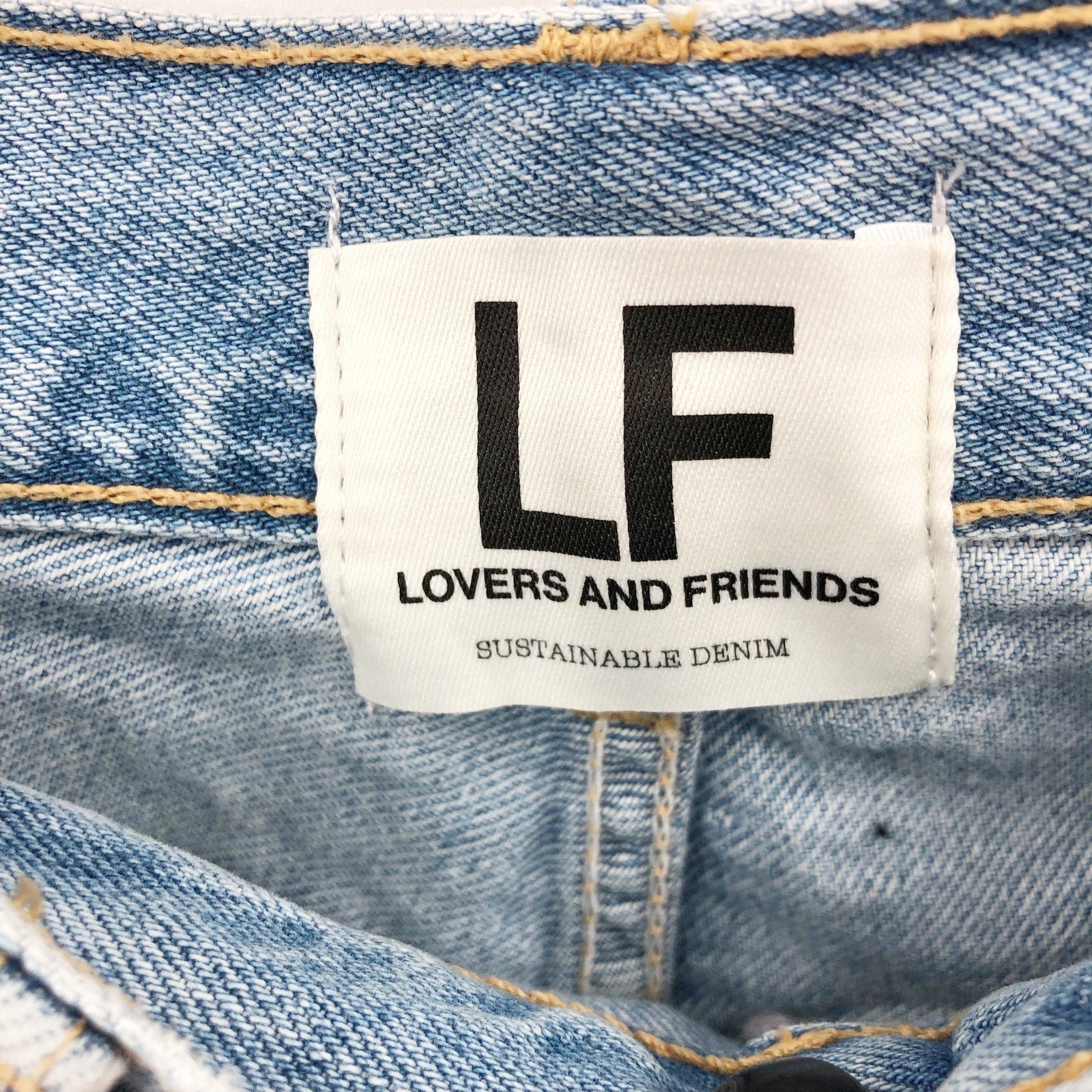 LOVERS & FRIENDS Devon 90s Cut Off Shorts 25 US 0 Boardwalk Blue Revolve NWT
