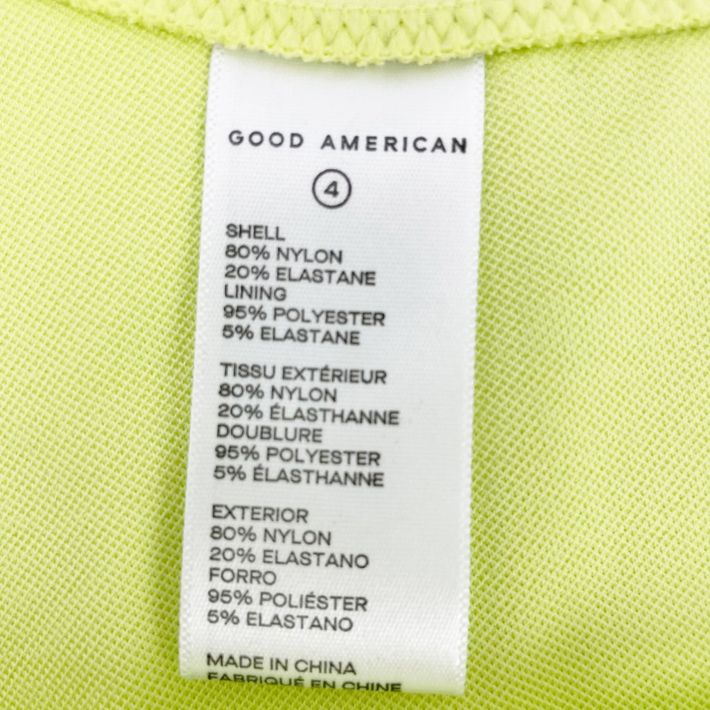 American Scuba Hot Shoulder Bikini Top Size 4 XL Swim Key Lime Green NWT