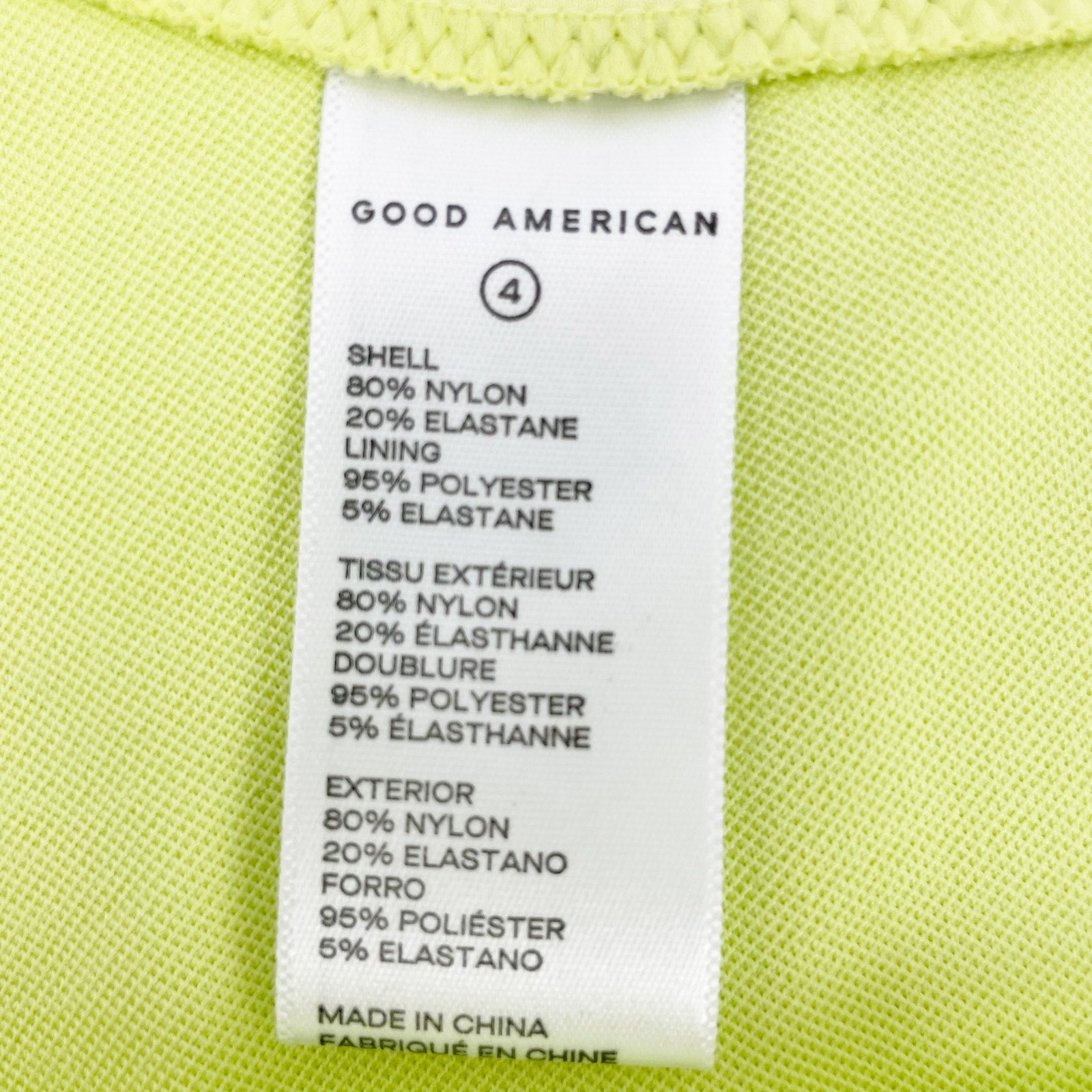 American Scuba Hot Shoulder Bikini Top Size 4 XL Swim Key Lime Green NWT