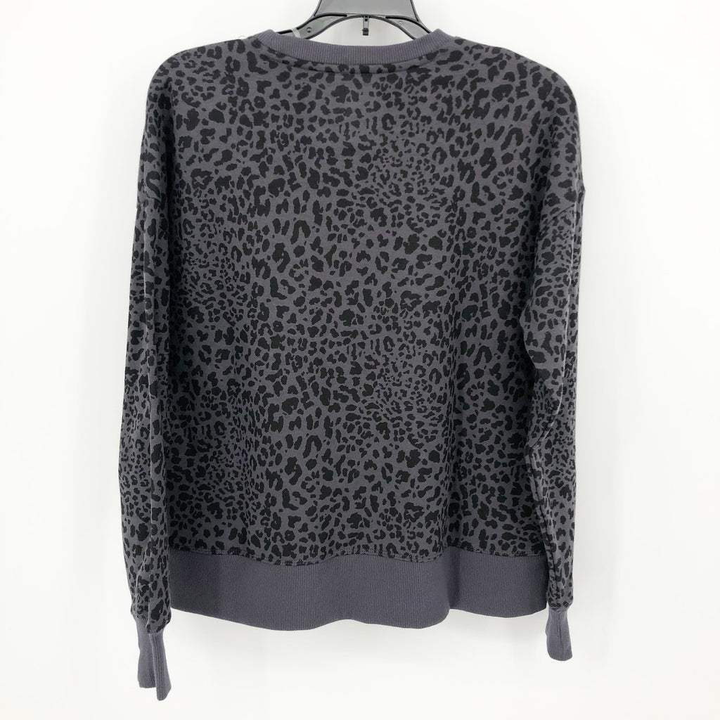 Ideology Womens Cheetah Print Sweatshirt XS Black Crew Neck NWT