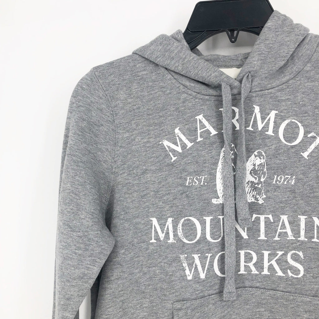 Marmot Women's Critter Mountain Hoodie Sweatshirt XS Grey Pullover NWT
