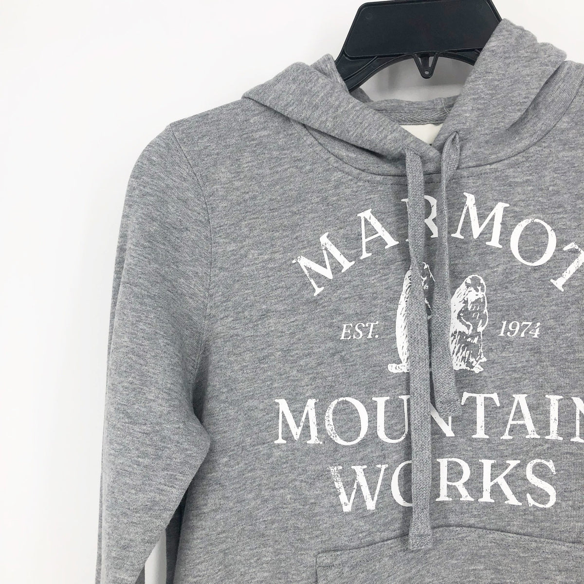 Marmot Women's Critter Mountain Hoodie Sweatshirt XS Grey Pullover NWT