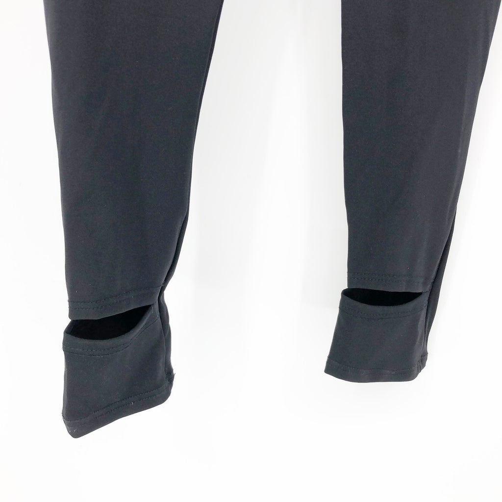 Capezio Womens Stirrup Leggings Small US 4-6 Black High Rise Pull On Stretch NWT