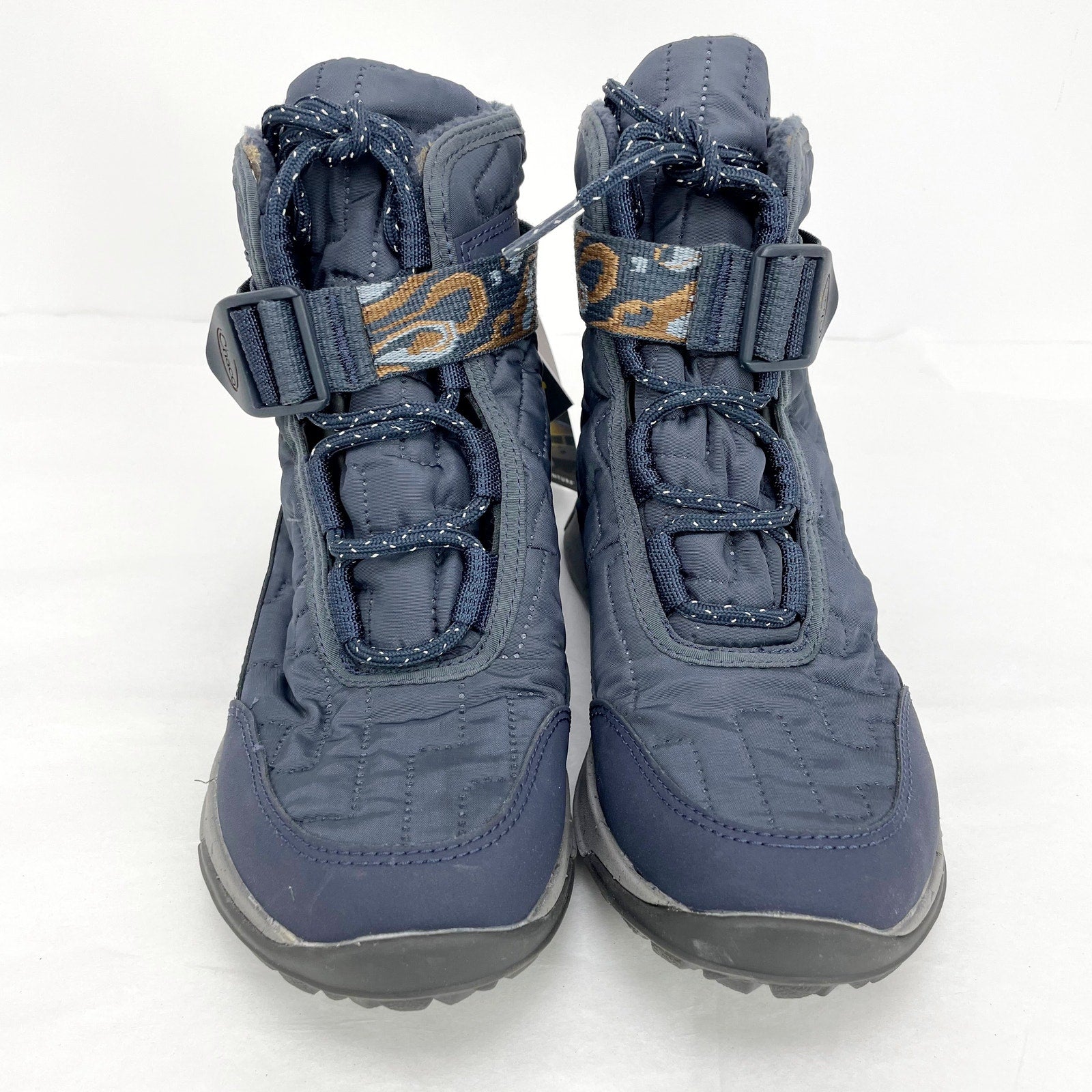 Chaco Womens Borealis Boots US 6 Blue Quilted Waterproof Seam Sealed NWT