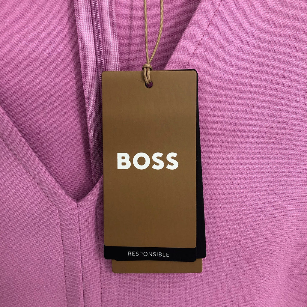 HUGO BOSS Womens Ditama A-Line Dress US 6 Blossom Purple Long Sleeve V Neck NWT