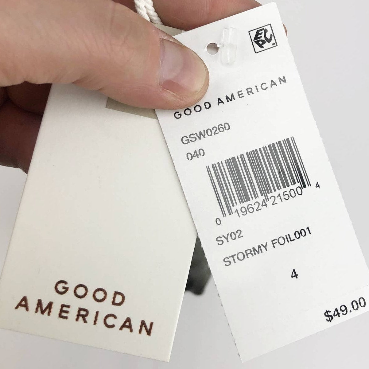 Good American Better Bikini Bottom Sz 4 XL Metallic Silver Green Reversible NWT