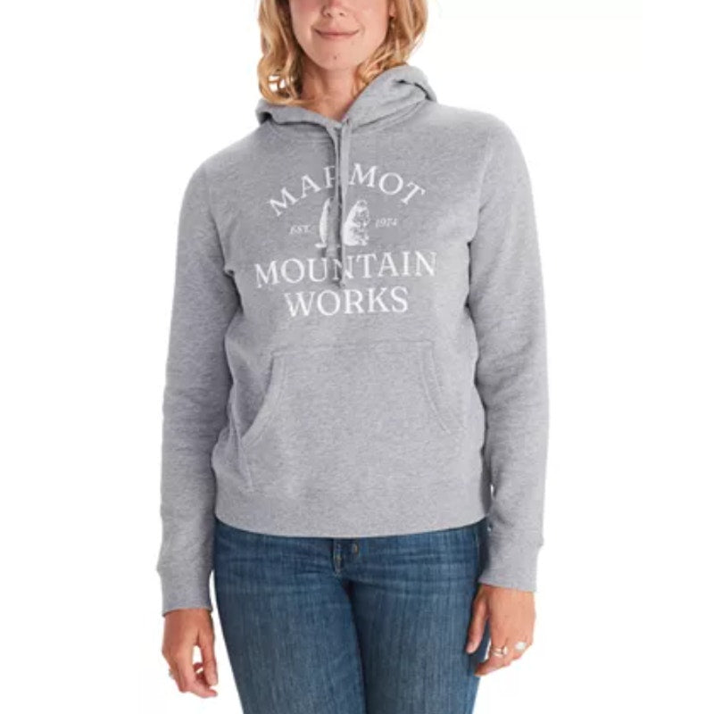 Marmot Women's Critter Mountain Hoodie Sweatshirt XS Grey Pullover NWT