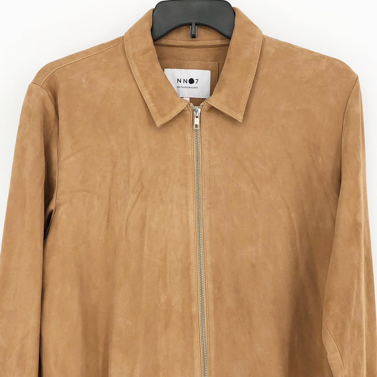 No Nationality Mens Zip Suede Overshirt XXL Camel Brown Jacket NN07 $1395 NWT