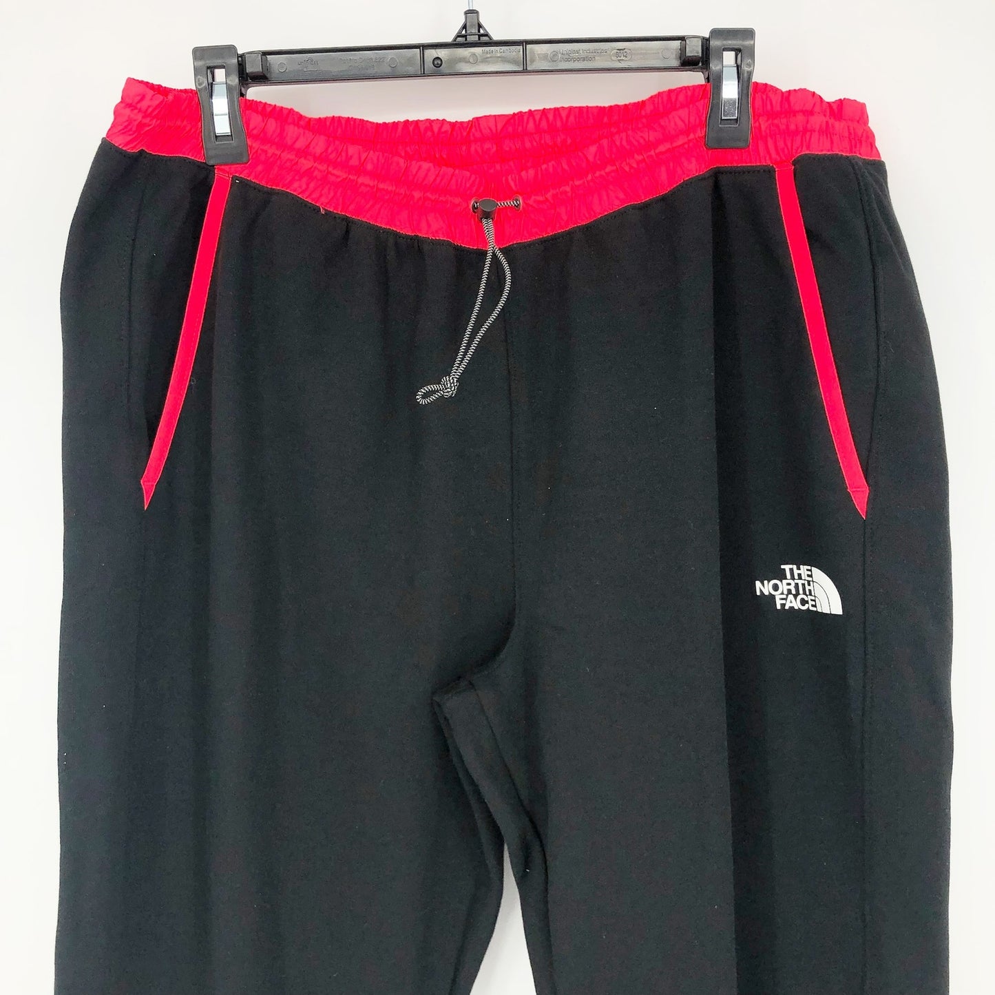 The North Face Womens TNF Tech Pants XL Black Hot Pink Drawstring Outdoor NWT