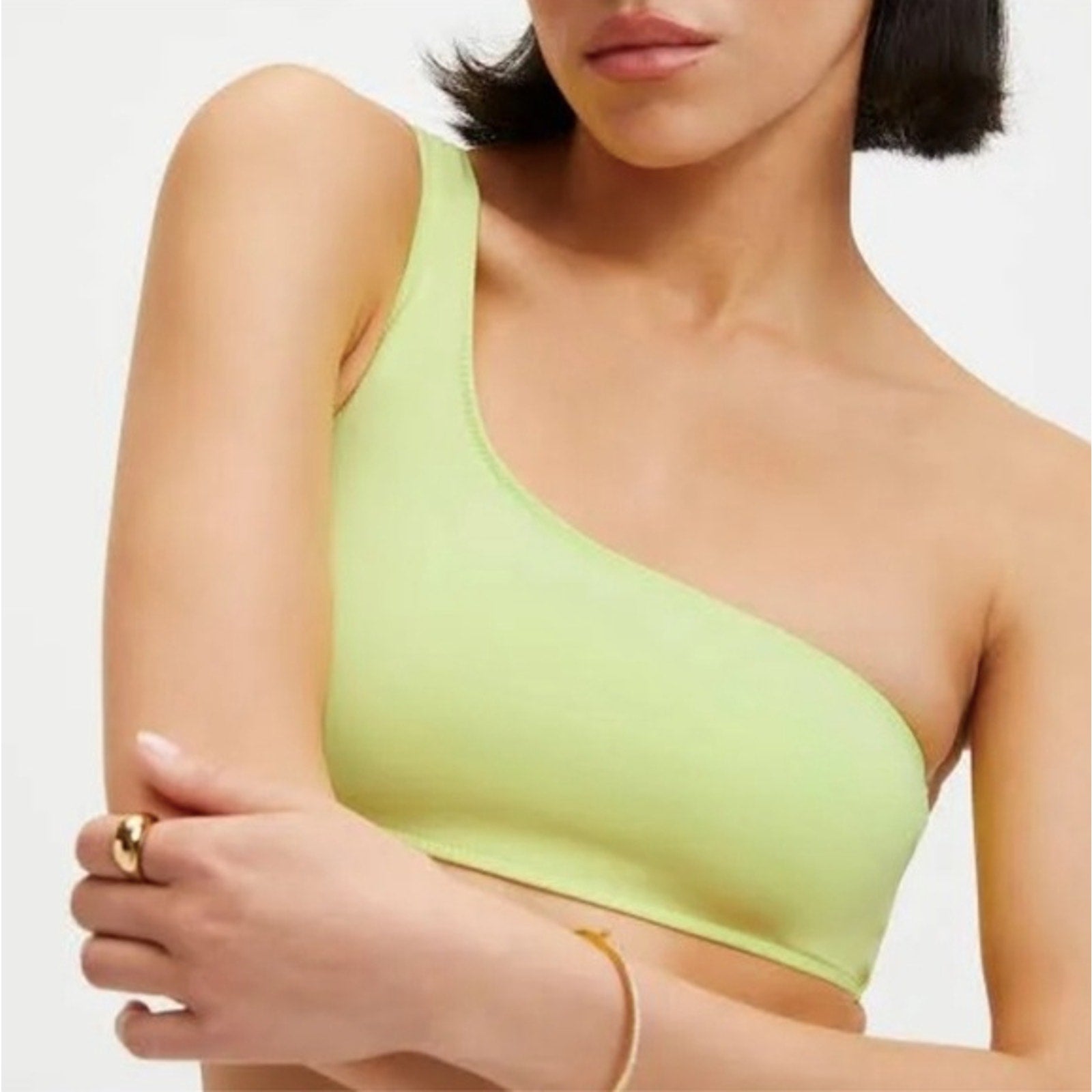 American Scuba Hot Shoulder Bikini Top Size 4 XL Swim Key Lime Green NWT
