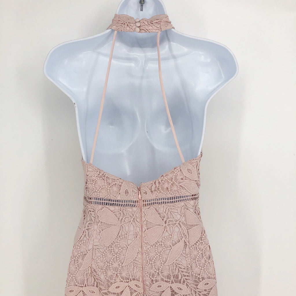 BARDOT Women's Willow Sheath Dress Small Soft Pink Floral Lace Sleeveless NWT