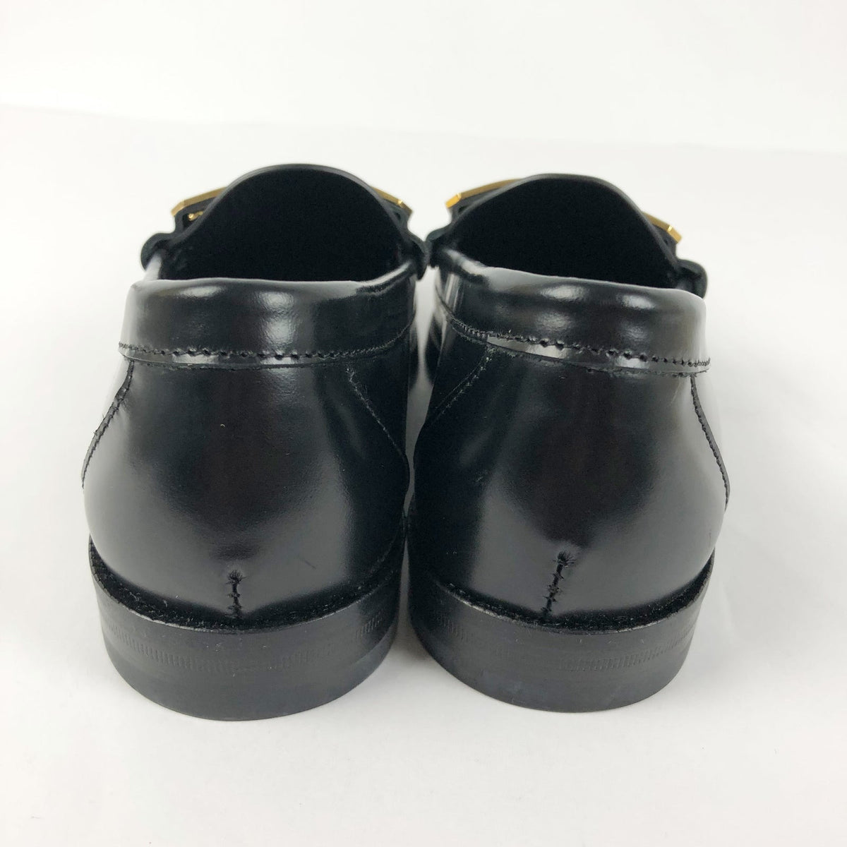 Buscemi Womens Town Loafers EU 35 US 5 Black Leather Gold Made in Italy NWOB