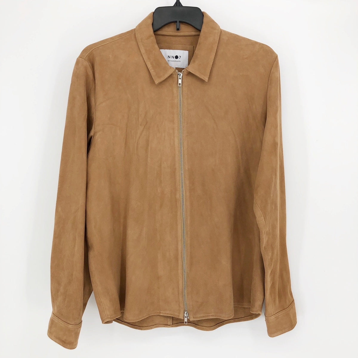 No Nationality Mens Zip Suede Overshirt XXL Camel Brown Jacket NN07 $1395 NWT