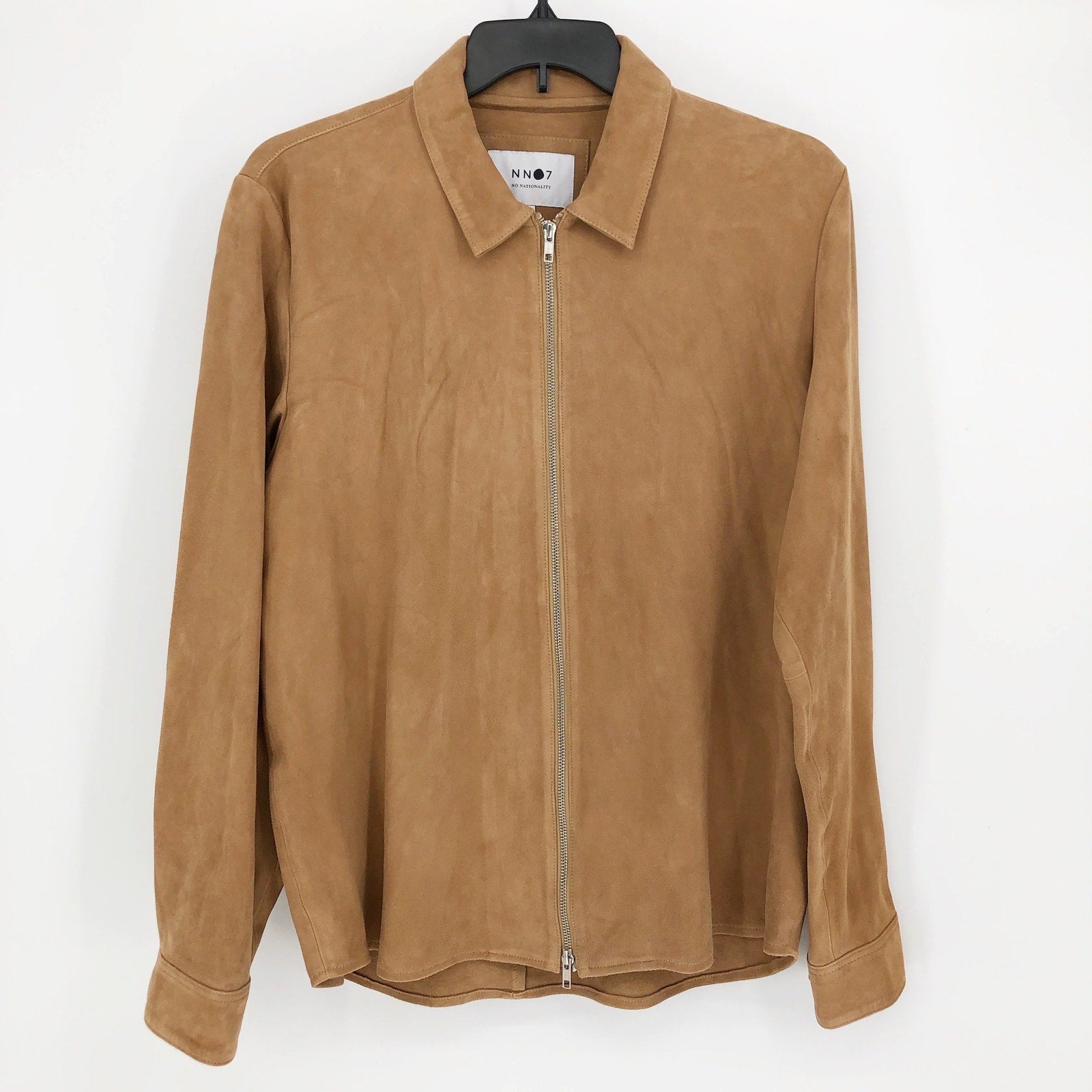No Nationality Mens Zip Suede Overshirt XXL Camel Brown Jacket NN07 $1395 NWT