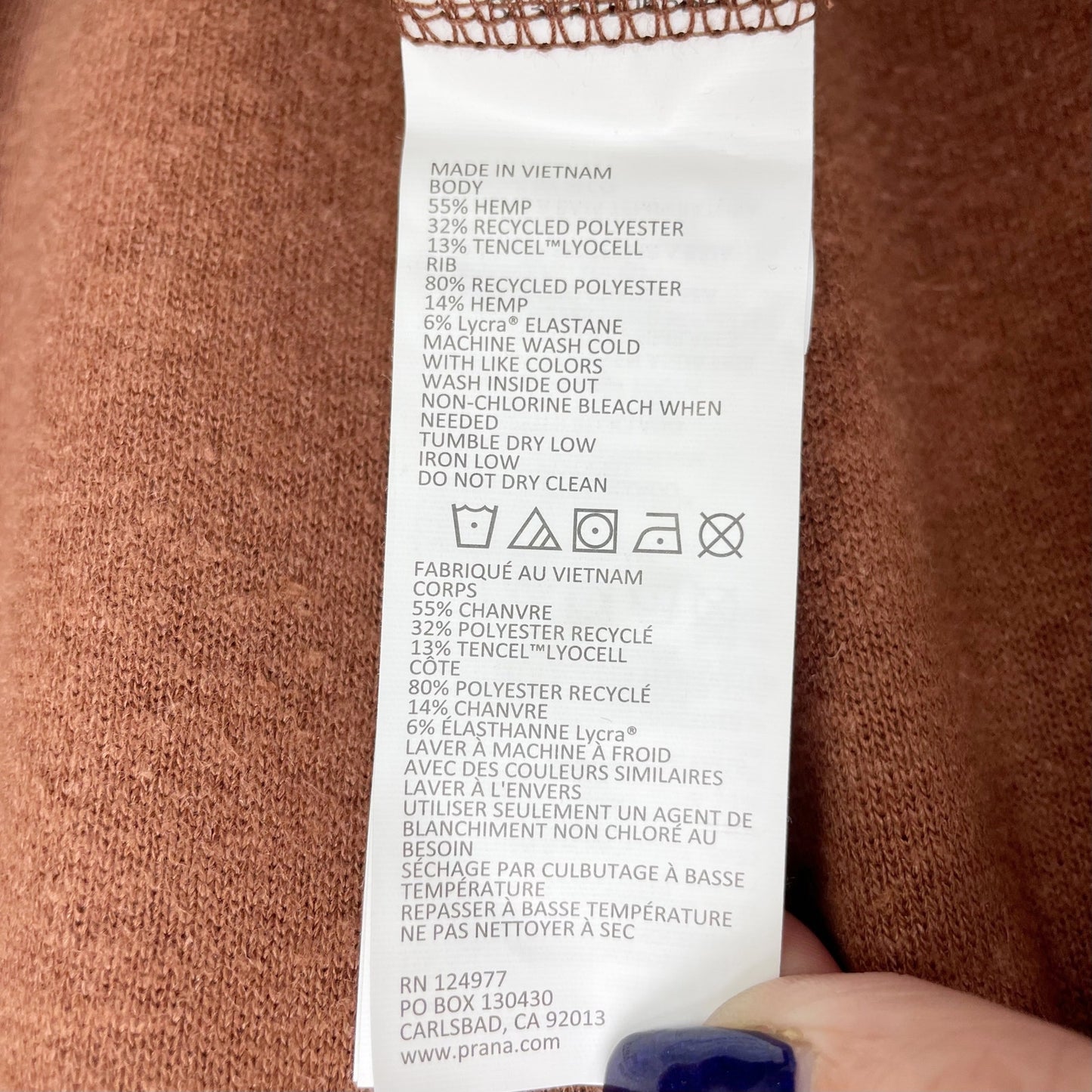 prAna Womens Cozy Up Terry Dress Roux Heather Orange SMALL