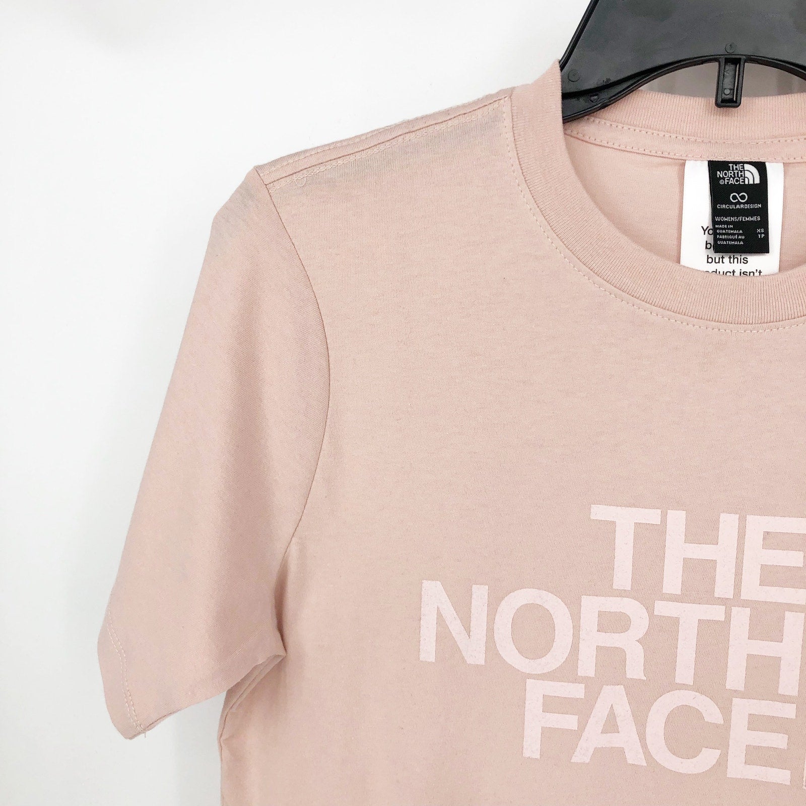 The North Face Womens Half Dome Logo Tee XS Pink Moss Short Sleeve NWT