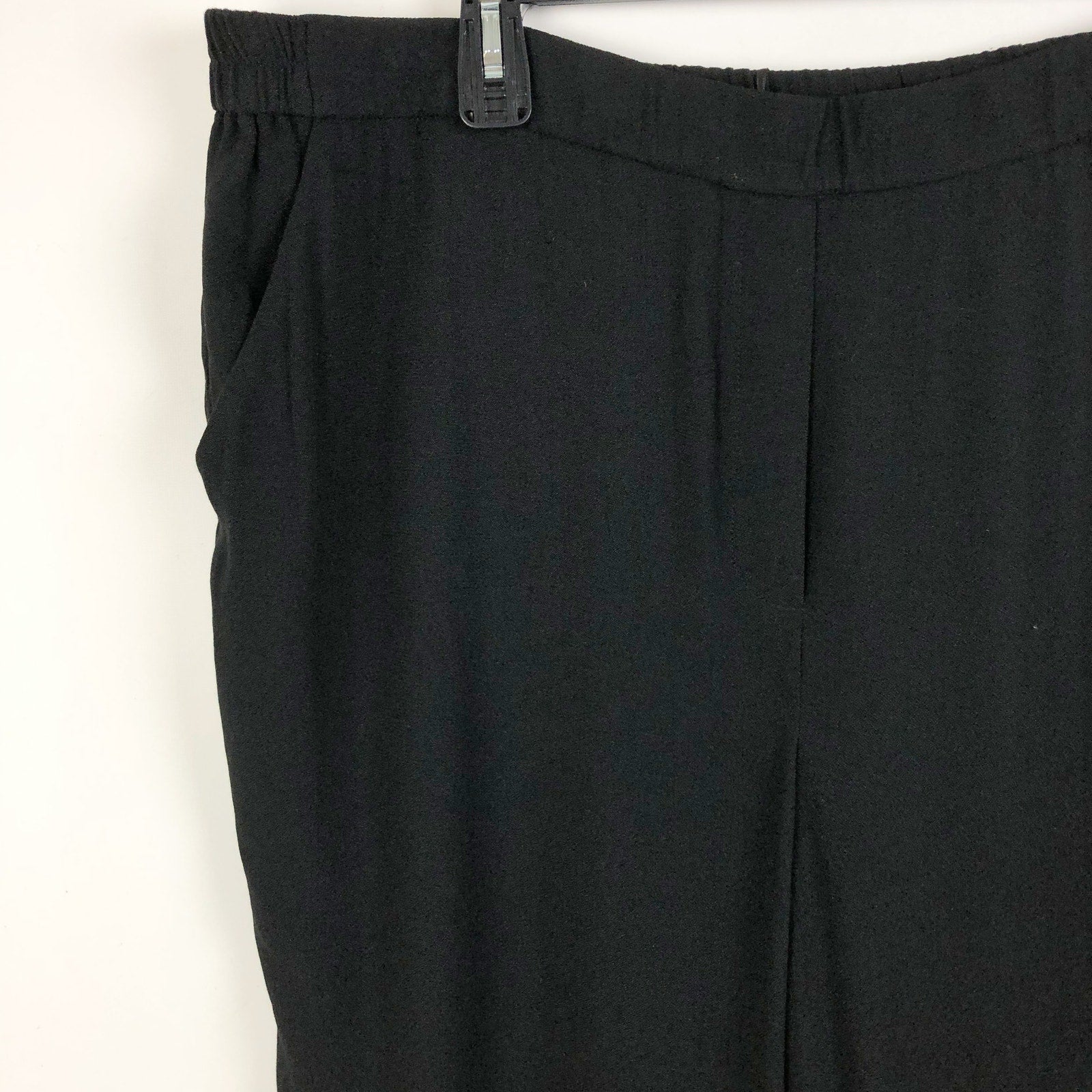 HALOGEN Women Ankle Pants Black Size 22 Classic Pull-On High Rise Pockets NWT