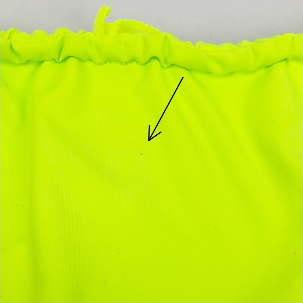 Good American Tiny Ties Bottoms 3 Large Swim Matte Electric Lime Green NWT FLAW