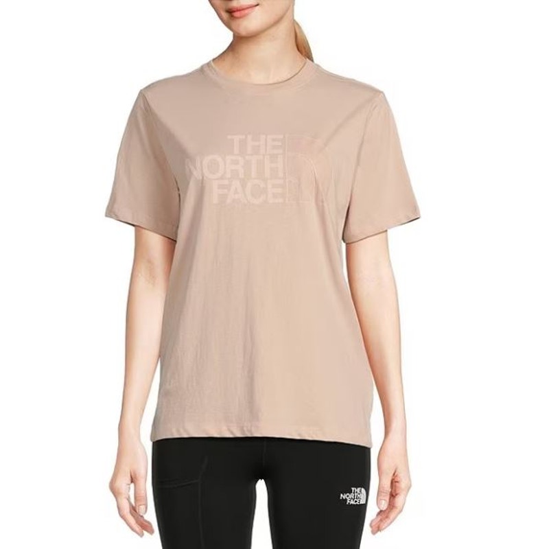 The North Face Womens Half Dome Logo Tee XS Pink Moss Short Sleeve NWT