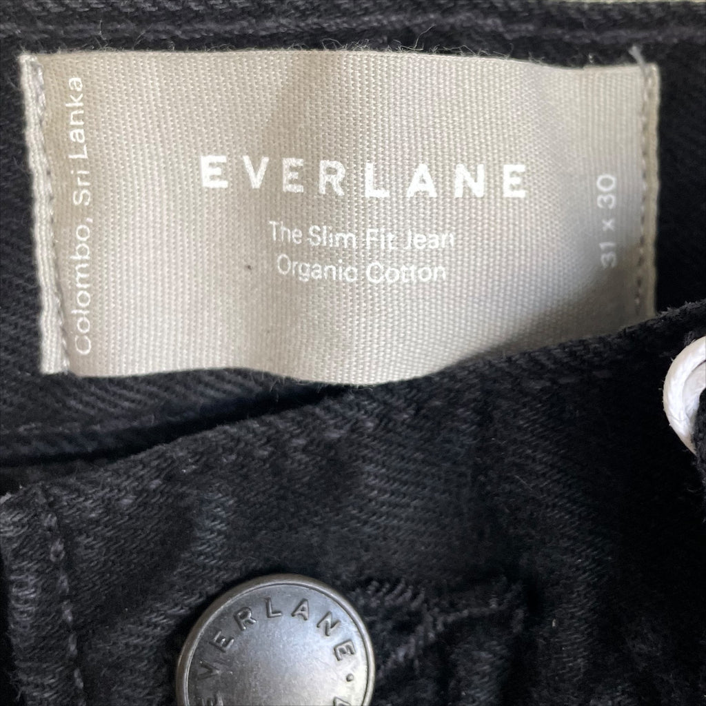 Everlane Mens The Organic Cotton Slim Fit Jeans 31x30 Coal Black NWT