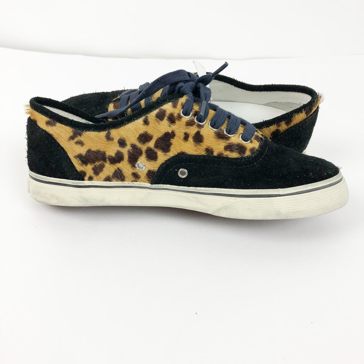 RE/DONE Womens 70s Low Skate Sneakers EU 40 US 9.5 Tan Leopard Calf Hair NWOB