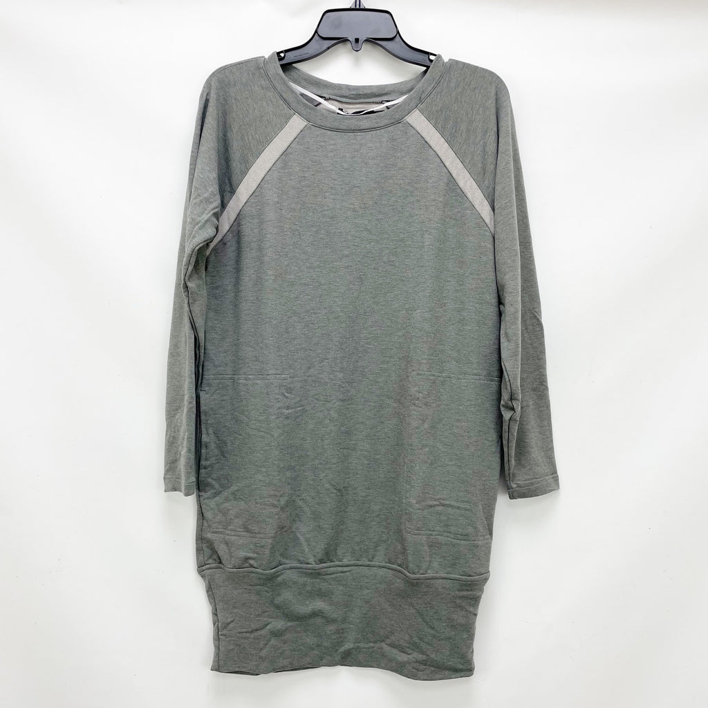 Prana Womens Rosie Sweater Dress Small Grey Sweatshirt Relaxed NWT