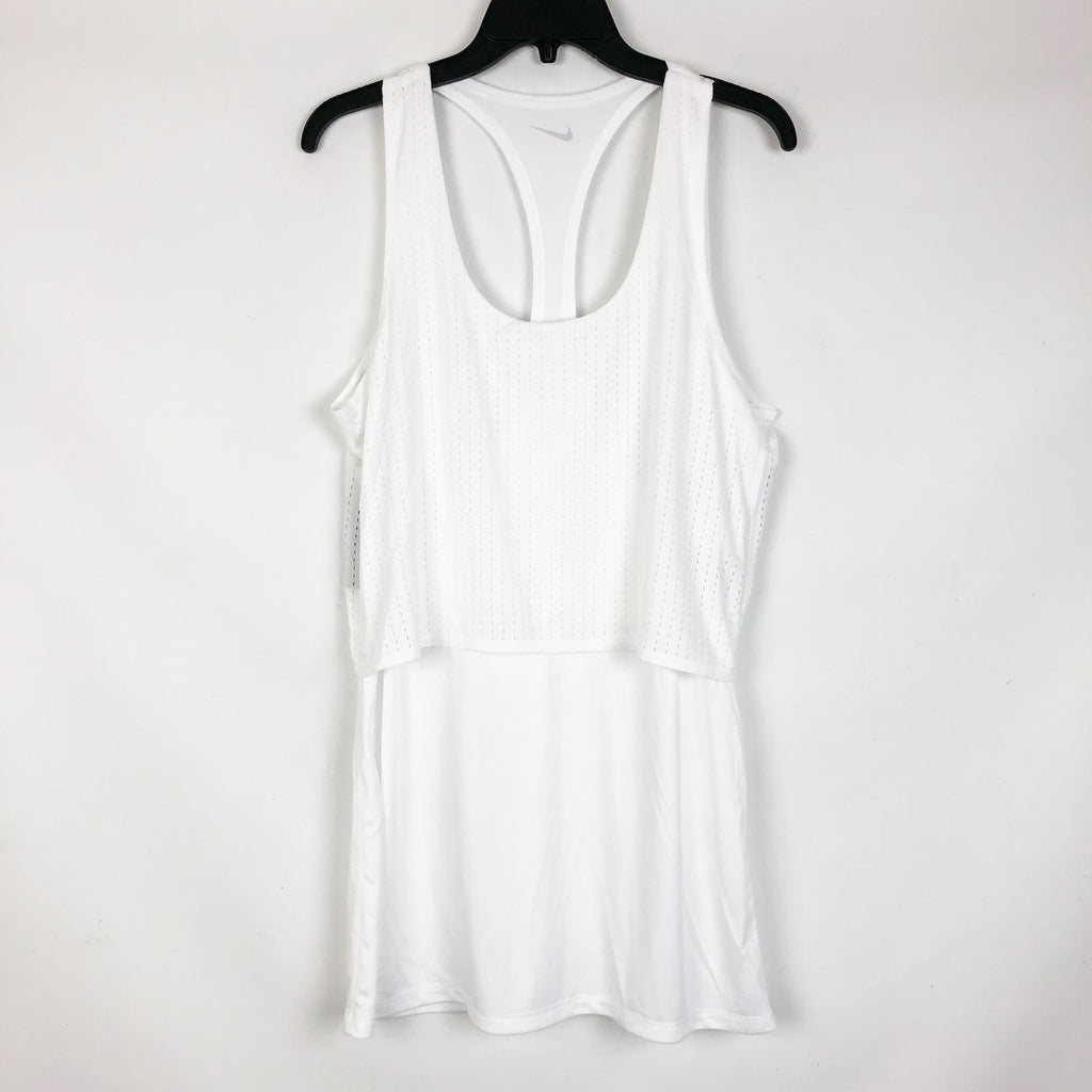 Nike Womens Sport Mesh Reversible Dress Small White Racerback Swim Cover-Up NWT