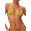 Good American Perfect Fit Triangle Bikini Top 2 M Swim Shine Lilac Purple NWT