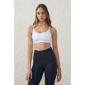 Cotton On Body Women Workout Yoga Crop Top Small White ScoopNeck Convertible NWT