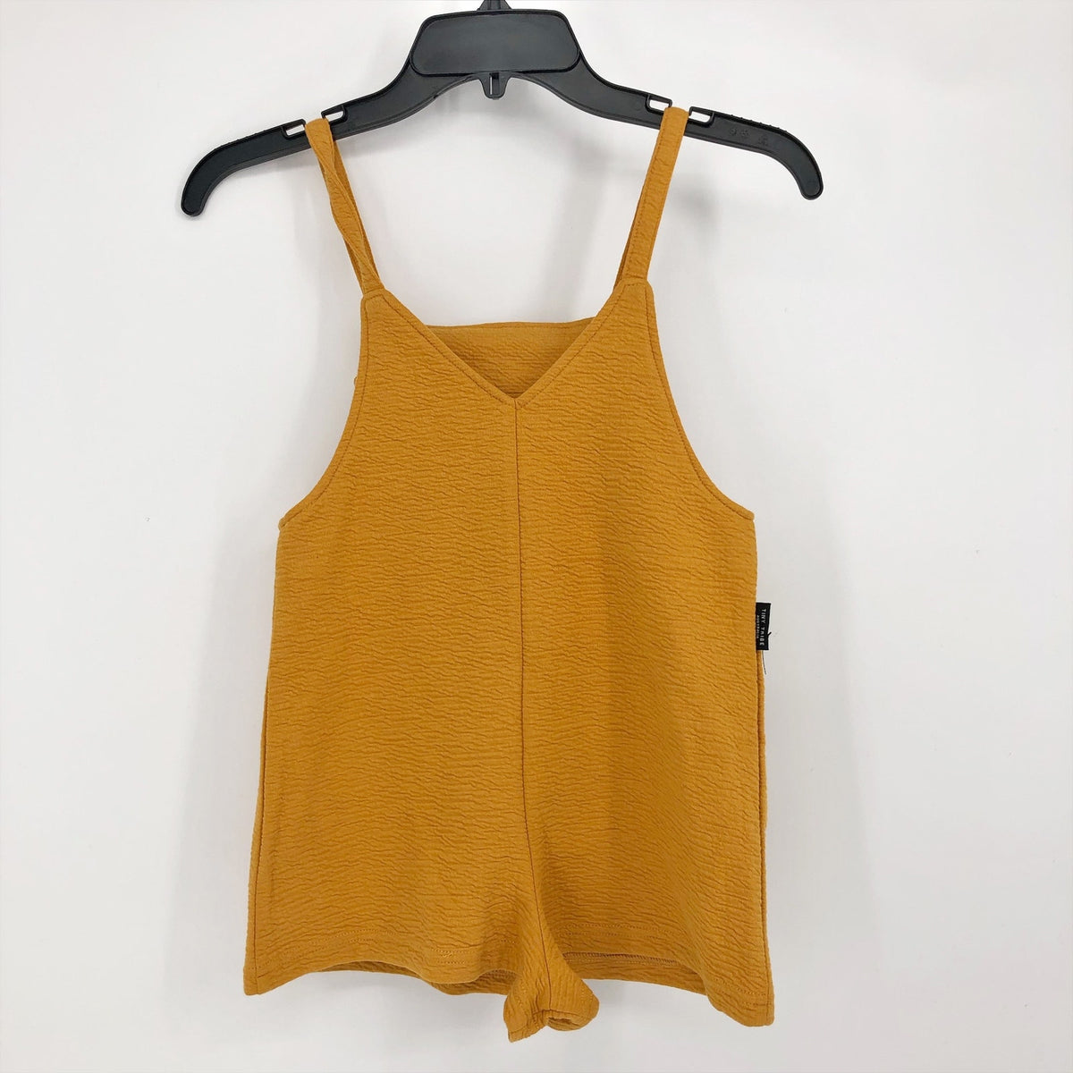 TINY TRIBE AUSTRALIA Kids Knot Overalls US 6 Gold Stretch Knit Pockets NWOT