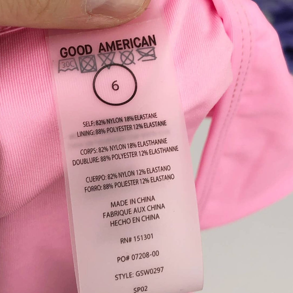 Good American Perfect Fit Bikini Bottoms Size 6 (3XL) Swimwear Sugar Pink NWT