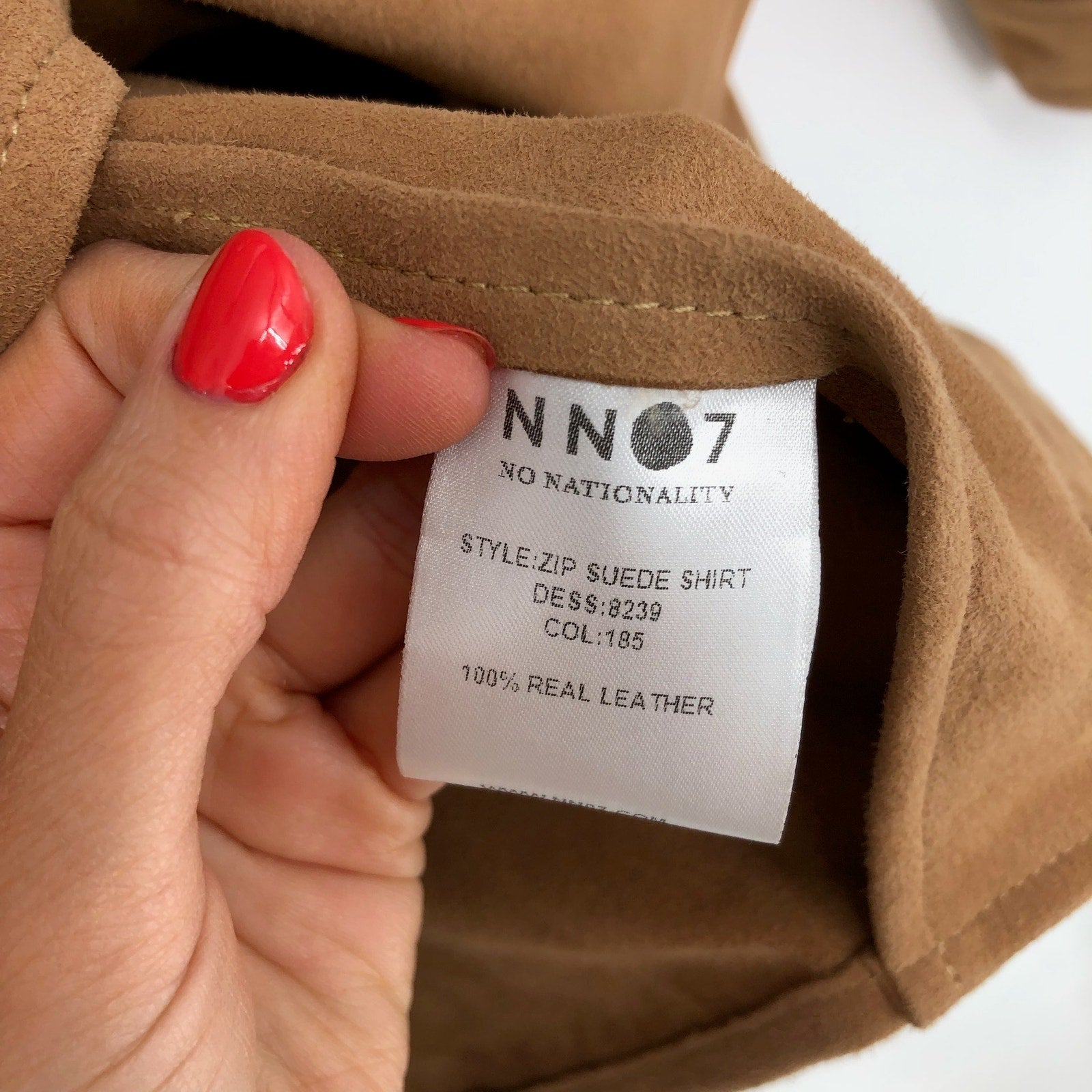 No Nationality Mens Zip Suede Overshirt XXL Camel Brown Jacket NN07 $1395 NWT