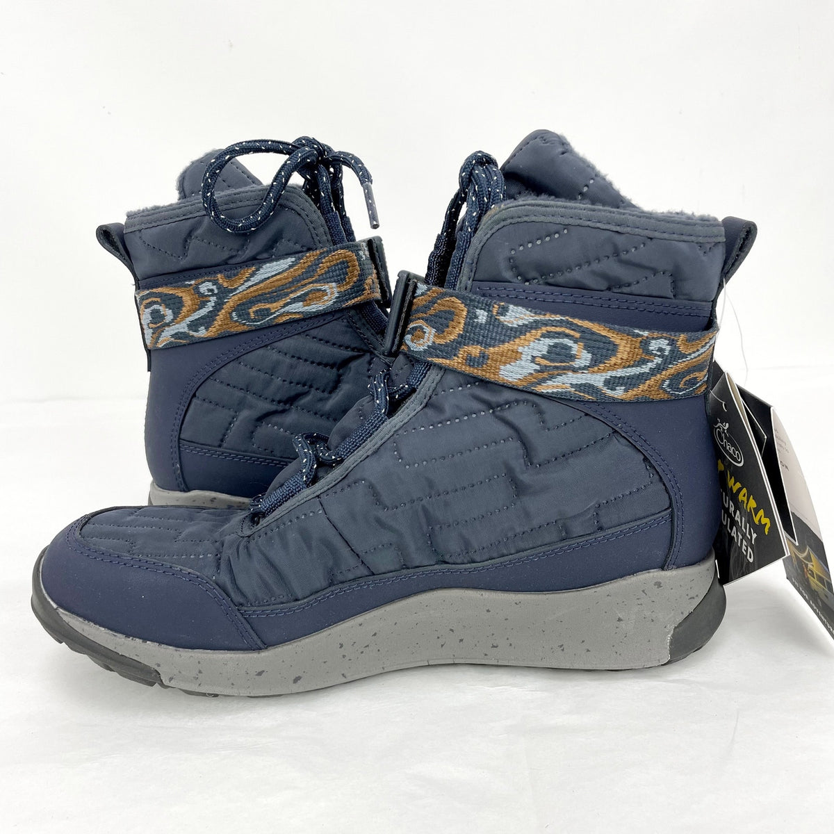 Chaco Womens Borealis Boots Size 6 Blue Quilted Waterproof Seam Sealed NWT