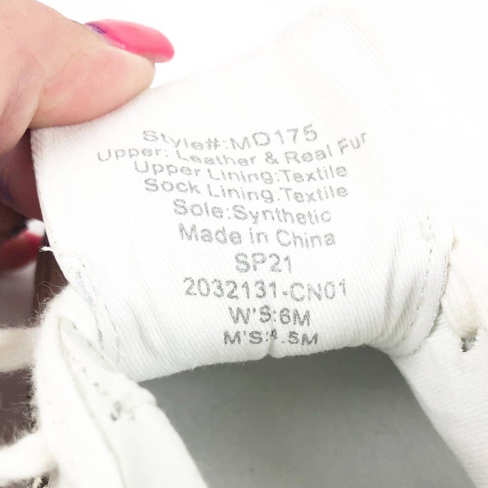 MADEWELL Womens Sidewalk Low-Top Sneakers Size 6 White Leather Wave NWOB