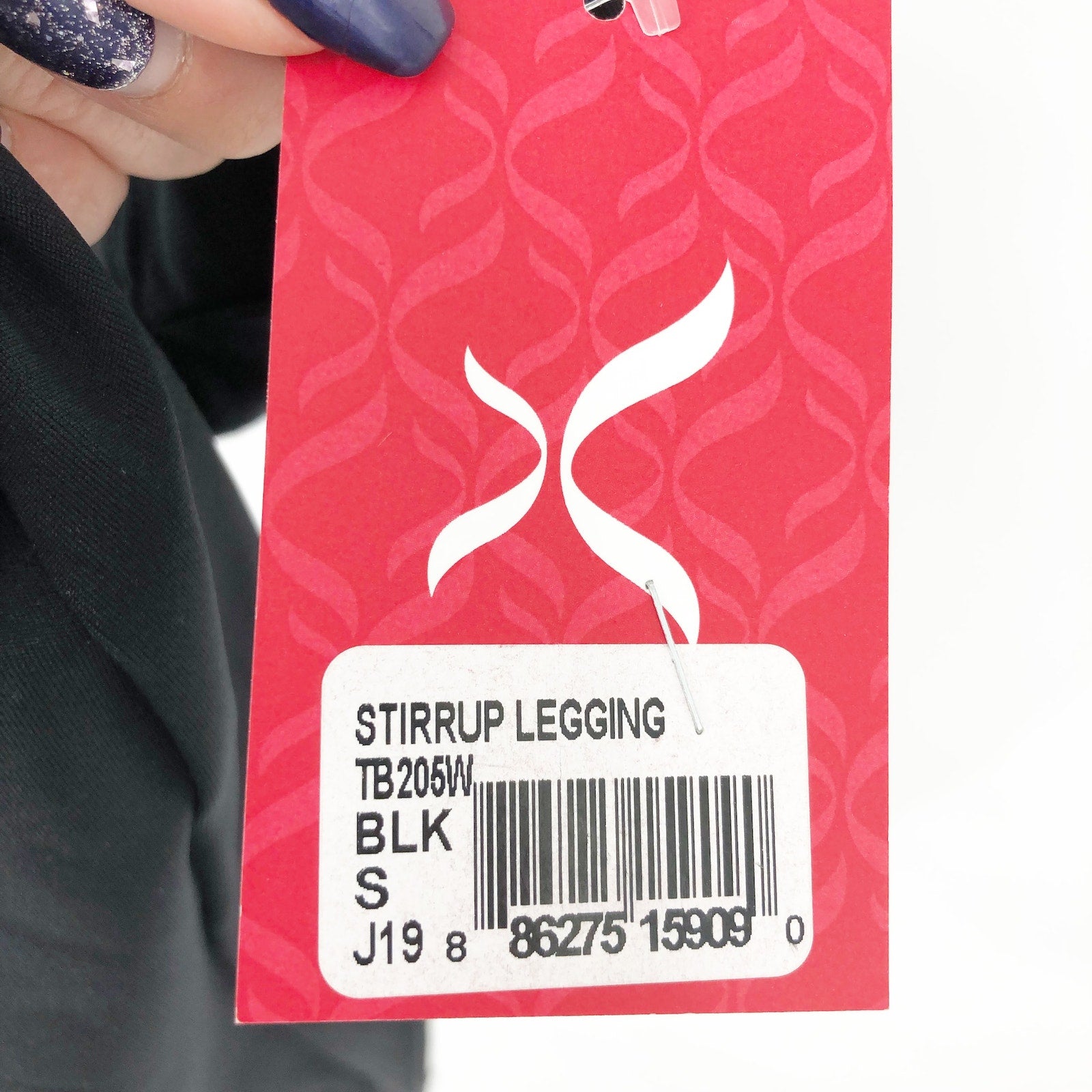 Capezio Womens Stirrup Leggings Small US 4-6 Black High Rise Pull On Stretch NWT