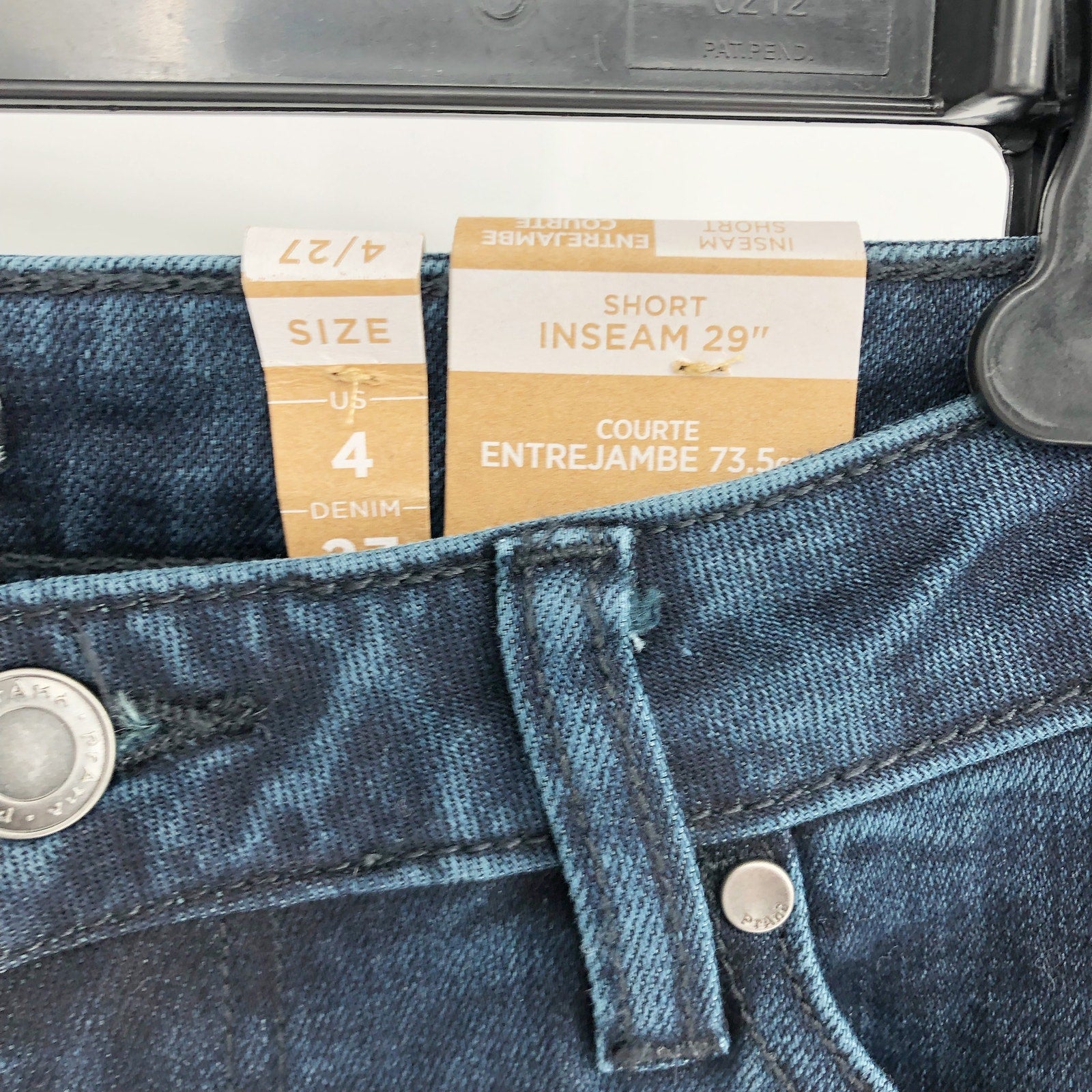 Prana Womens Sienna Skinny Jeans 27x28 US 4 Deep Blue Stretch Denim Mid Rise NWT