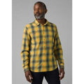 prAna Mens Dolberg Flannel Shirt Small Tall Yellow Plaid