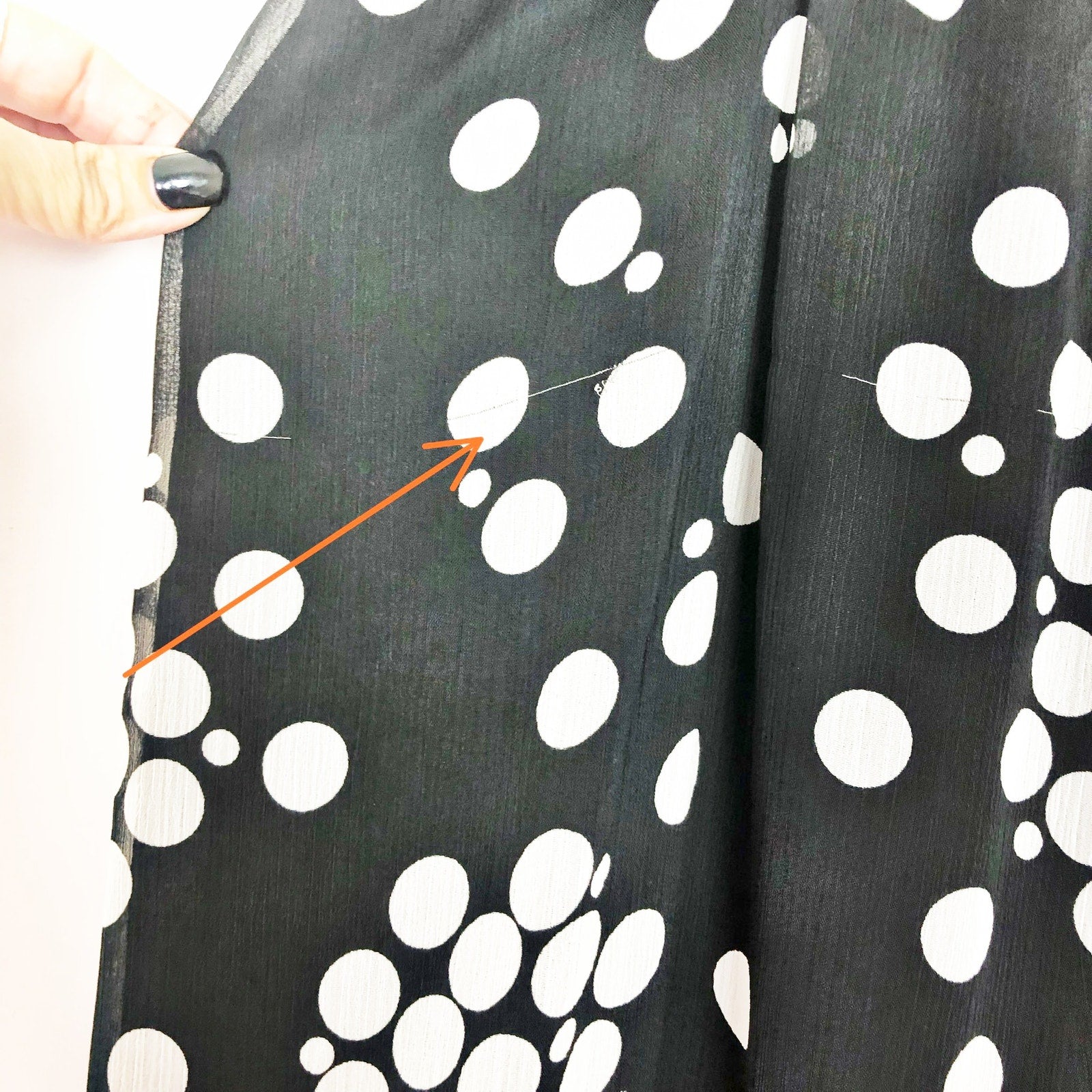 Estelle Womens Adele Spot Midi Skirt 2X Black White Handkerchief Hem NWT