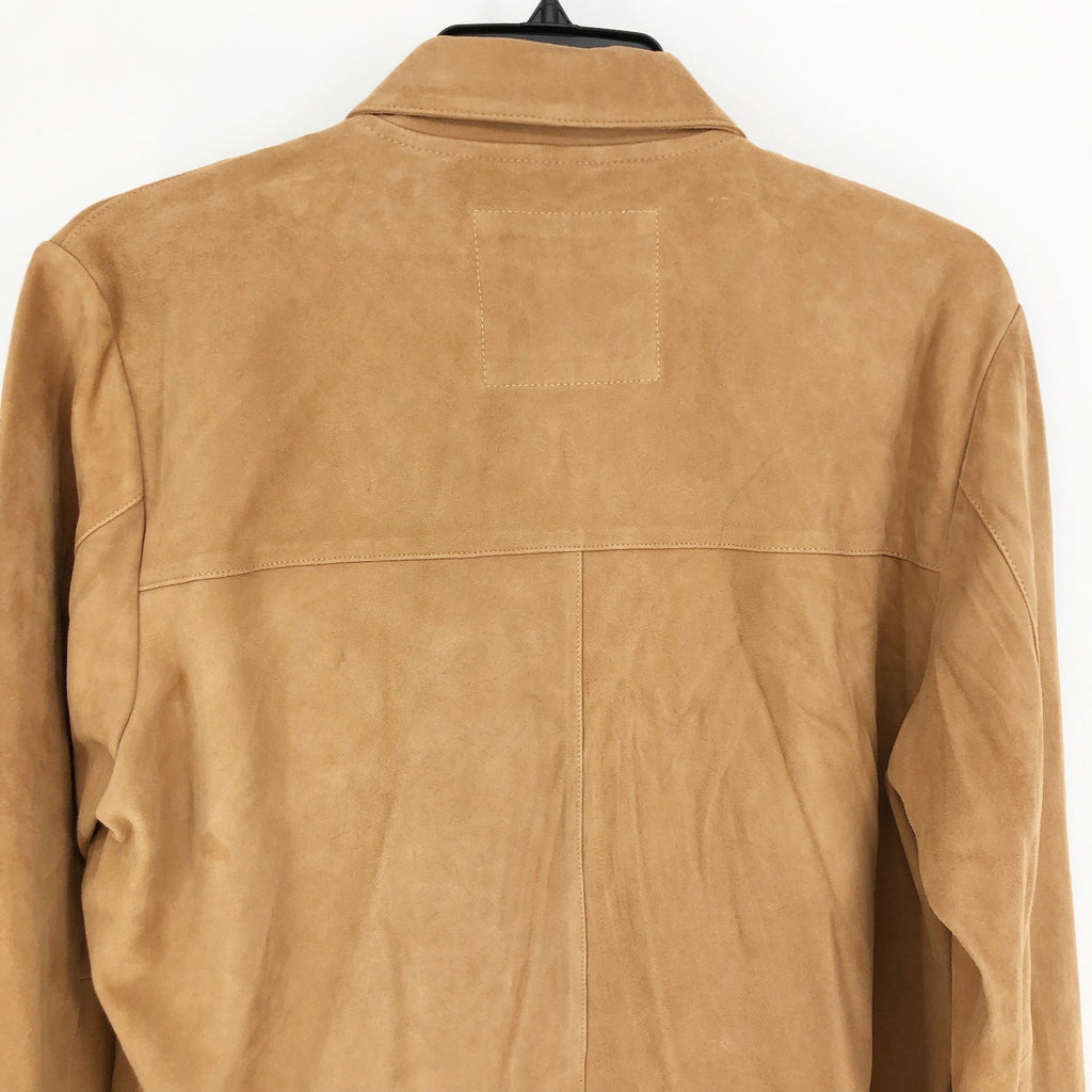 No Nationality Mens Zip Suede Overshirt XXL Camel Brown Jacket NN07 $1395 NWT