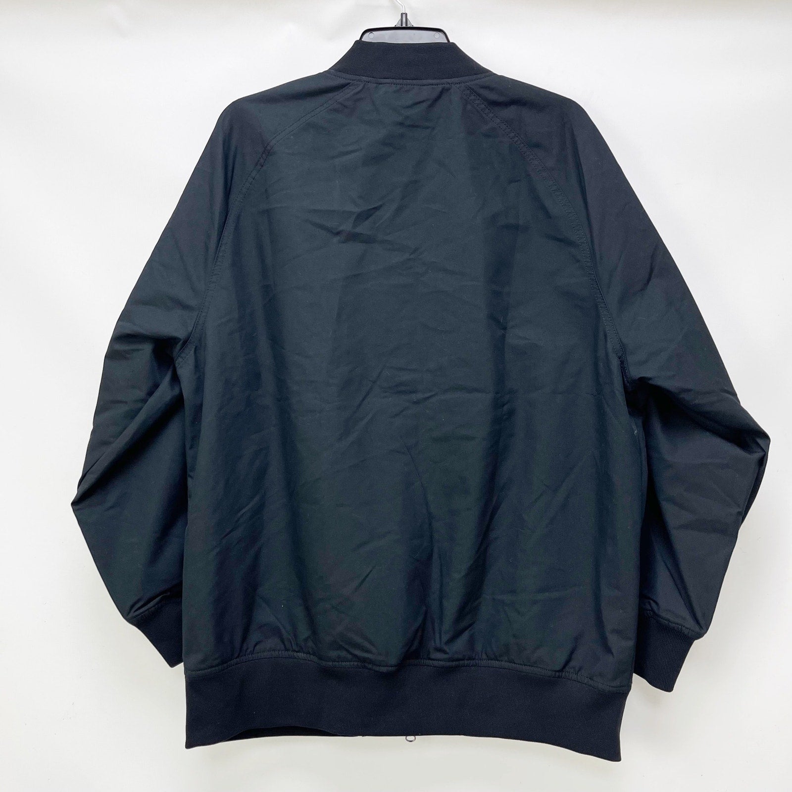 Everlane Womens Cotton Bomber Jacket XXS Black Oversized Zip Front NWT