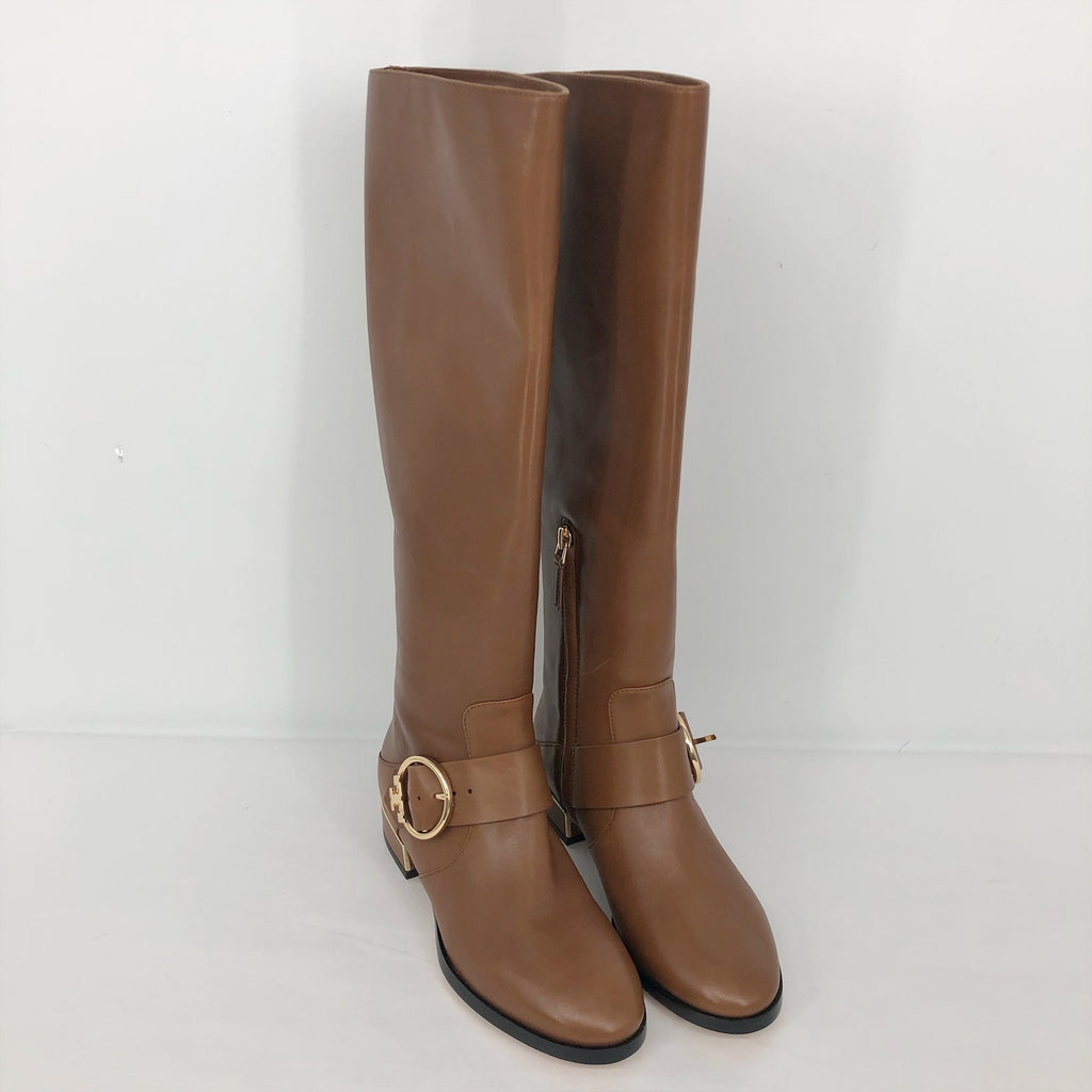 Tory Burch Womens Sofia Knee High Boots US 5 M Brown Leather NWOB