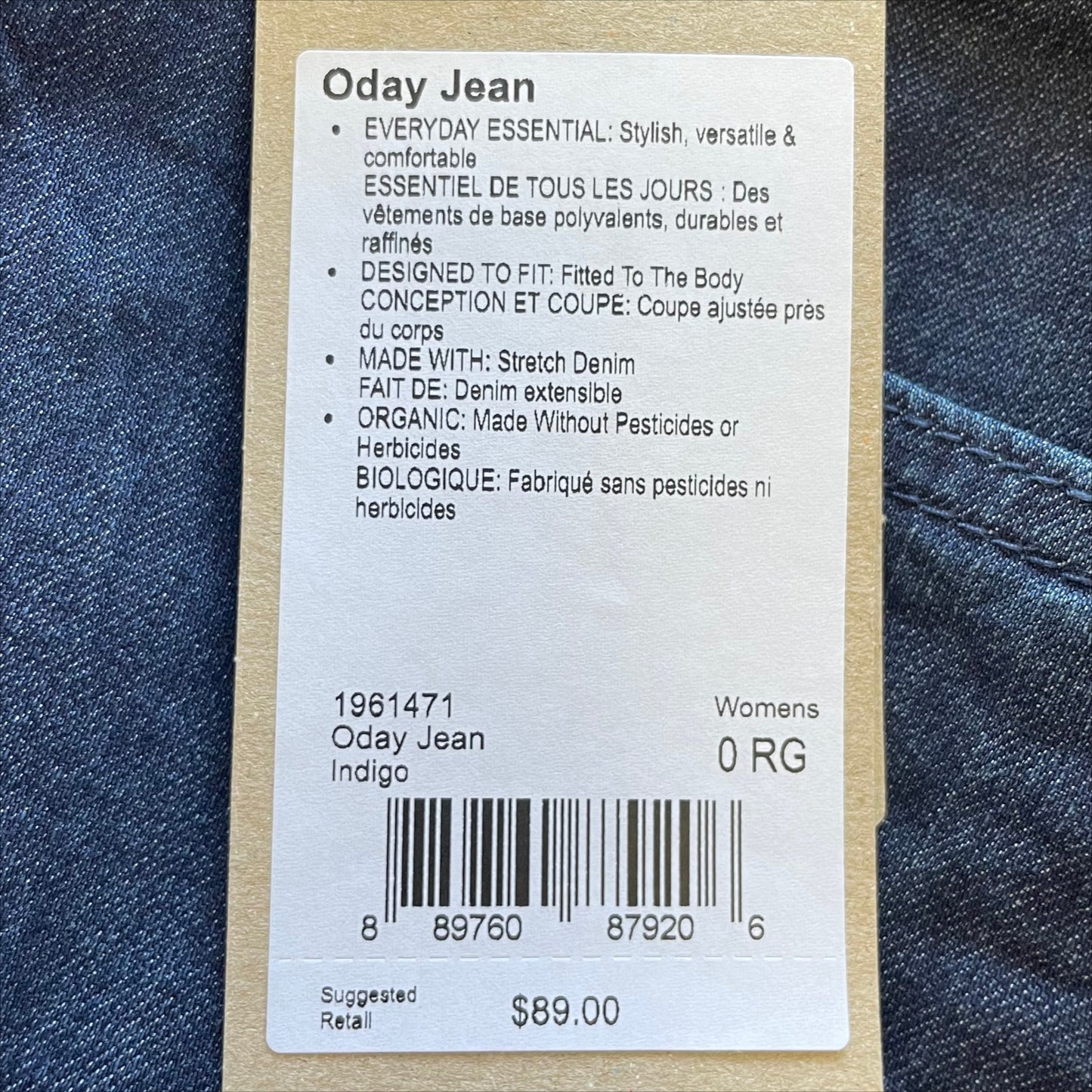 prAna Womens Oday Skinny Jeans Indigo Blue Size 0