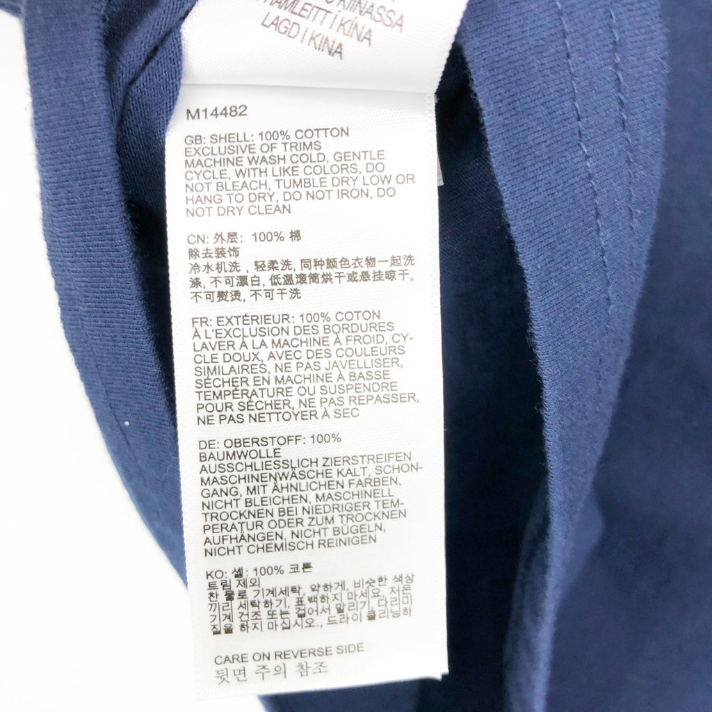 MARMOT Women's Boxy Logo Cotton Crop T-Shirt Large Blue Short Sleeve NWT