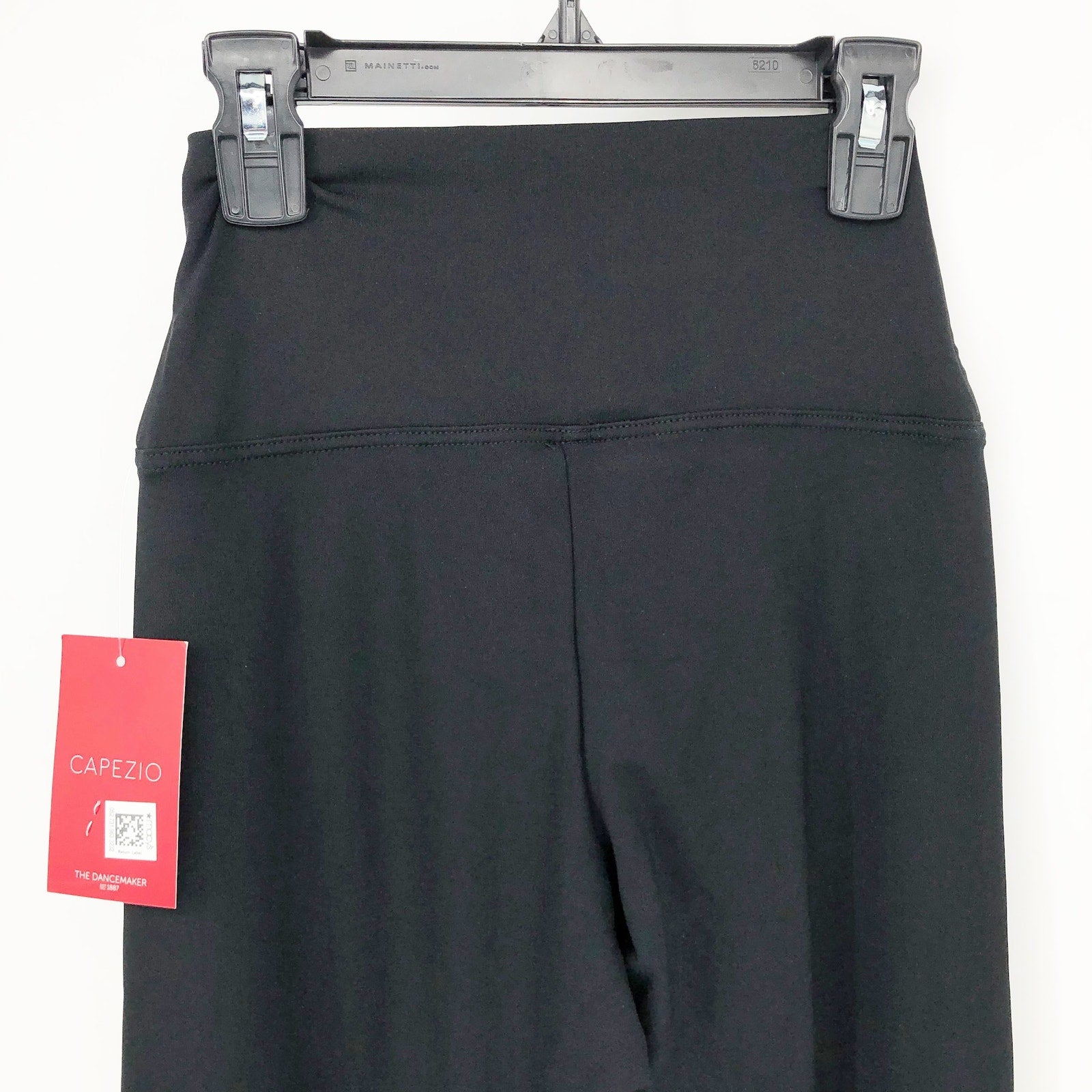 Capezio Womens Stirrup Leggings Small US 4-6 Black High Rise Pull On Stretch NWT