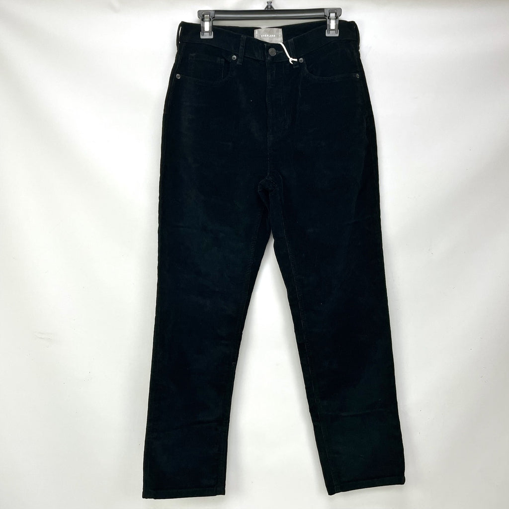 Everlane Womens Baby Cord Cheeky Pants 29 US 8 Black Corduroy Straight Leg