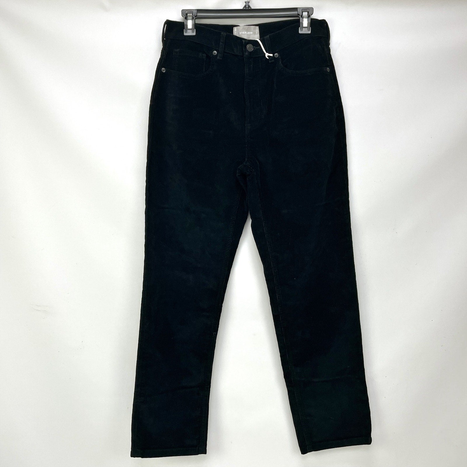 Everlane Womens Baby Cord Cheeky Pants 29 US 8 Black Corduroy Straight Leg