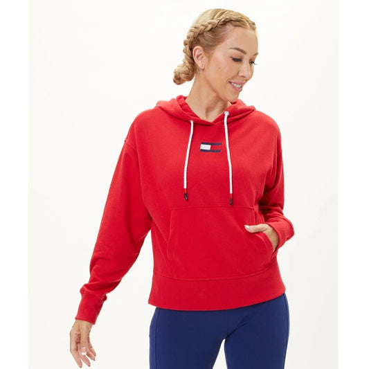 TOMMY HILFIGER SPORT Women's Logo Hoodie XL Red Sweatshirt Pullover NWT